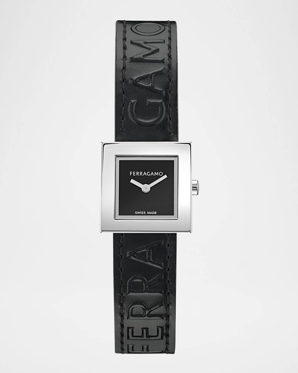 Ferragamo Portrait 20X20MM Stainless Steel Leather Watch